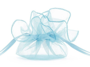 woreczki z organzy - jasny błękit - 20 szt - 26 cm