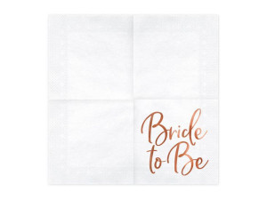 serwetki bride to be - różowe złoto - 20szt.
