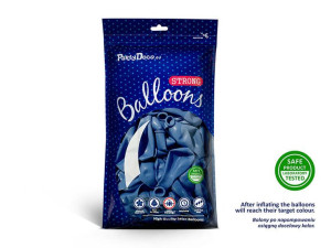 balony strong 30cm - metallic blue - 3 szt