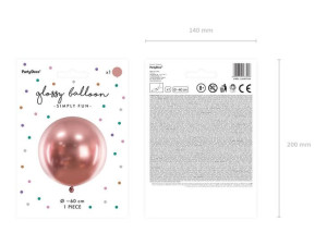 balon okrągły glossy 60cm - różowe złoto