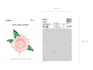 balon foliowy kwiat - 70x62 cm