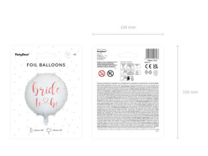  balon foliowy bride to be 45cm - biały
