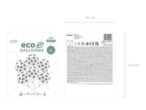  balony eco 33 cm pastelowe - piłki - biały - 6 szt