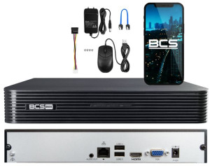 Rejestrator IP na 10 Kamer BCS do 8MPx H.265 1SATA