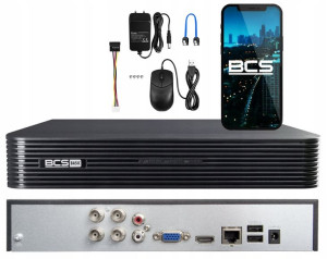Rejestrator BCS 4w1 AHD/TVI/CVI/CVBS 4 Kanały 5MPx
