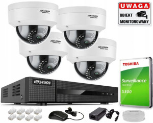 Zestaw di monitoringu 4Mp IP PoE 4x HWI-D140H IK10