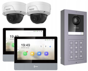 Wideodomofon Ip Hikvision 7' + Kamery 4mpx Ik10 Ip