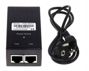 Zasilacz Poe Po Skrętce Do Kamer Ip Rj-45 Poe 48v