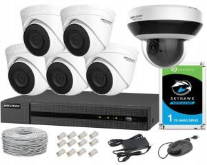 Monitoring Hikvision Ip 4mpx 6 Kamer Poe Skrętka