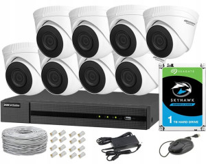 Zestaw Do Monitoringu Hikvision Ip 4mpx 8 Kamer
