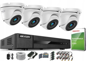 Monitoring Hikvision Zestaw 4x Fhd Komplet + Dysk