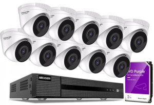 MONITROING IP ZESTAW 10x HWI-T240H Rejestrator 16