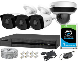 Zestaw Monitoringu Hikvision Ip 4mpx 4 Kamery Poe