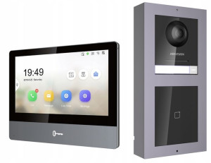 Wideodomofon Ip Hikvision 7'' Ips Zestaw Czytnik