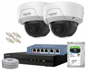 Monitoring Hikvision Zestaw 2 Kamer Ip Kompletny