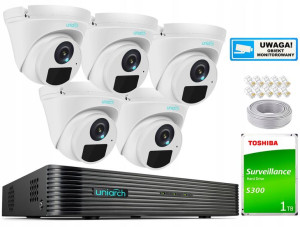 ZESTAW Monitoringu 5 Kamer 4Mpx IPC-T124-APF28 PoE