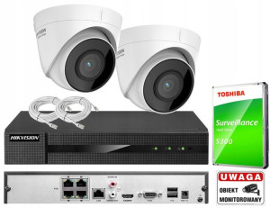 Monitoring Hikvision 2 Kamery IP 4Mpx Rejestrator