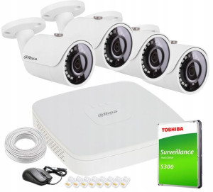 Zestaw Monitoringu IP Zewnętrzny 4x 2Mpx PoE Dahua