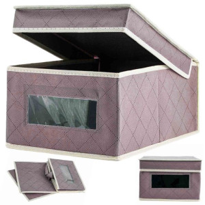 Organizer Do Szafy Na Ubrania Bieliznę Garderoby z Okienkiem 25x35x16 cm