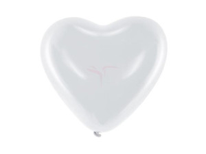 Balony 10" Serca - Pastel Biały - 100 Szt.