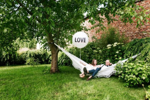 Balon 1 M - Love - Biały - Czarny Napis