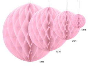 Kula Bibułowa Jasnoróżowa - 40 Cm