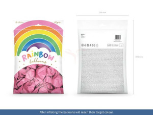 Balony Rainbow 23 Cm Metalizowane - Różowe - 100 Szt.