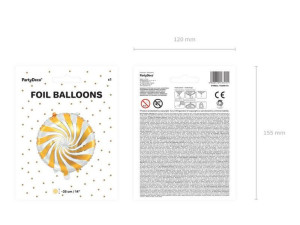 Balon Foliowy Cukierek - 35 Cm - Złoty