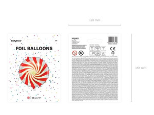 Balon Foliowy Cukierek - 35 Cm - Czerwony
