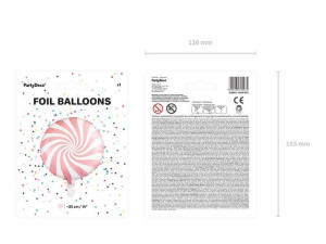  Balon Foliowy Cukierek - 35 Cm - Jasny Różowy
