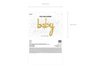 Balon Foliowy Baby - 73,5 X 75,5 Cm - Złoty