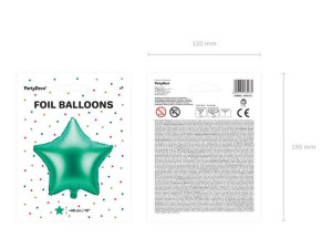 Balon Foliowy Gwiazdka - 48 Cm - Zielony