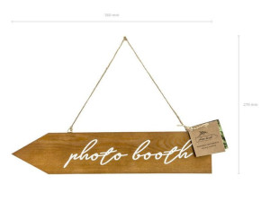 Drewniany Drogowskaz Photo Booth - 36 X 7,5 Cm