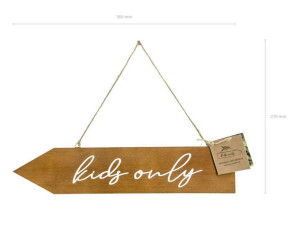 Drewniany Drogowskaz Kids Only - 36 X 7,5 Cm