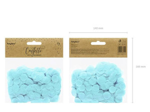Konfetti Kółka - 15 G - Jasnobłękitne