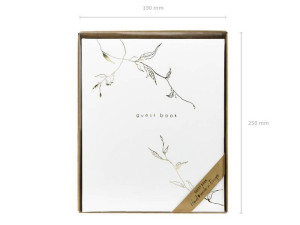 Księga Gości Guest Book - 20 X 24,5 Cm - 22 Kartki - Biała