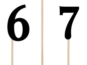 Numery Na Stół - 24 - 26 Cm - Czarny