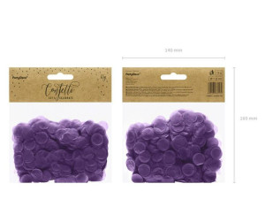Konfetti Kółka - 15G - Purpurowe