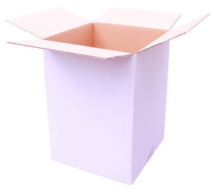 Ozdobne Białe Pudełko - Na Prezent - 250X250X350Mm  - Bez Tasiemki