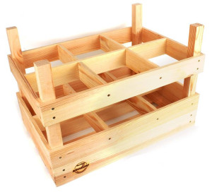 Ozdobna Skrzynia Drewniana Na 6 Butelek - 40X27X28 Cm - Woodline