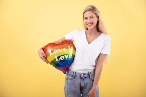 Balon Foliowy Love Is Love - 35 Cm