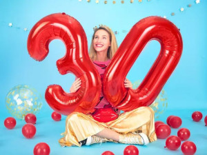 Balon Foliowy Cyfra "5" Pięć - 86 Cm - Czerwony