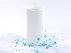 Świeca Klubowa Metalizowana - Perłowa - 12 X 6Cm - 1 Sztuka