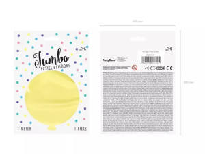 Balon Okrągły 1 M - Pastel Light Yellow