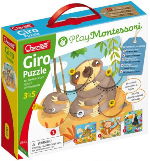 Quercetti Giro Puzzle Montessori Puzzle Zwierzątka