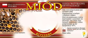 Paczka etykiet na miód gryczany (100szt) - wzór E54