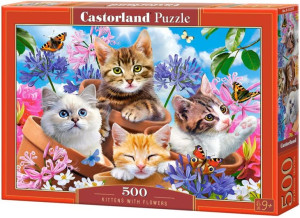 Castor Puzzle 500 El Kotki W Kwiatach