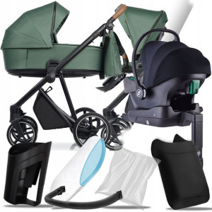 Wózek 4w1 Roan Ivi Boho Green I Cosmo + Baza Iq