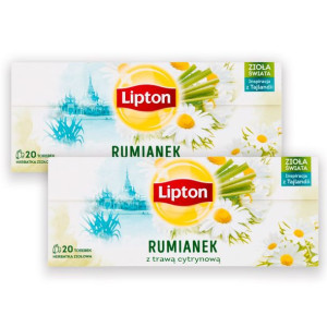 Lipton Herbatka ziołowa rumianek z trawą cytrynową 20 g x 2 sztuki