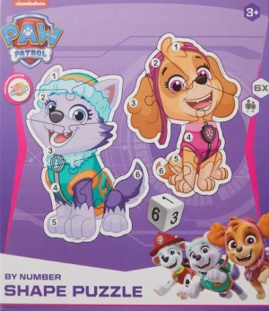 Kreatywne Puzzle Psi Patrol 6 układanek z numerami